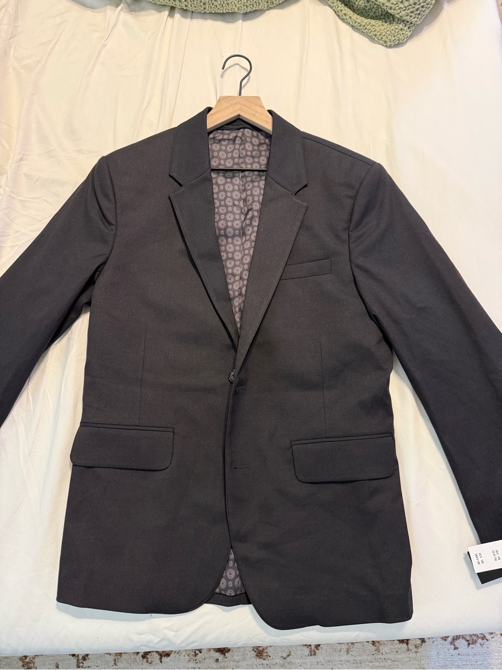 Abercrombie & Fitch Men's Dark Gray Slim Blazer